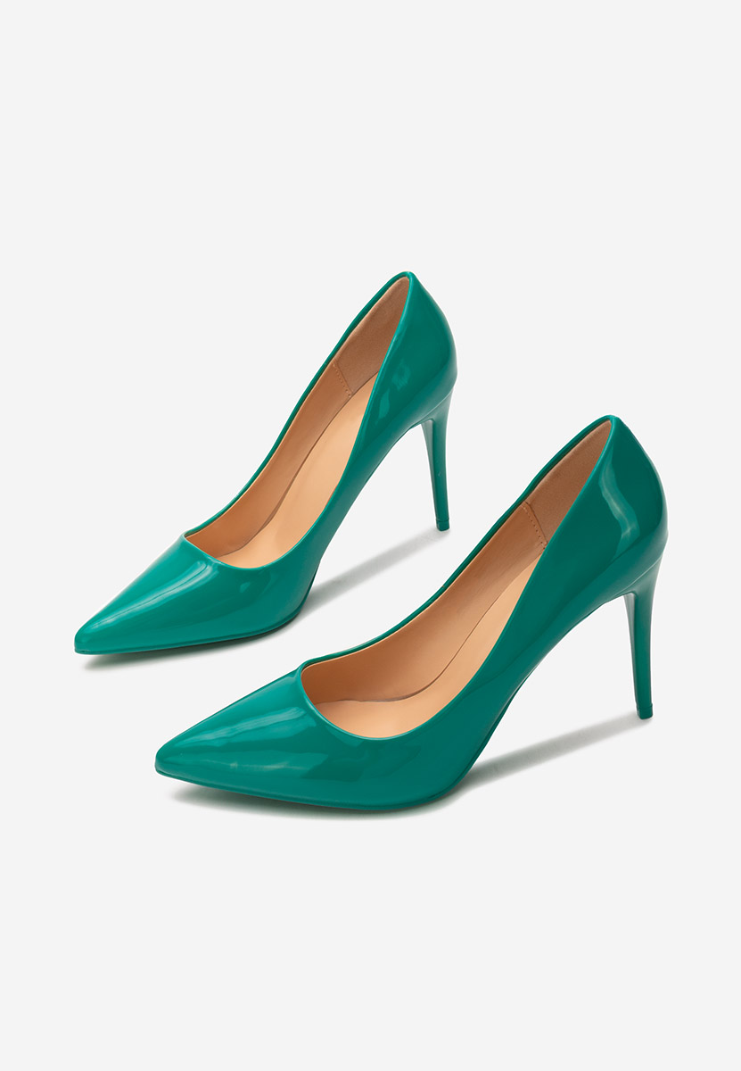 Pantofi stiletto Melany verzi