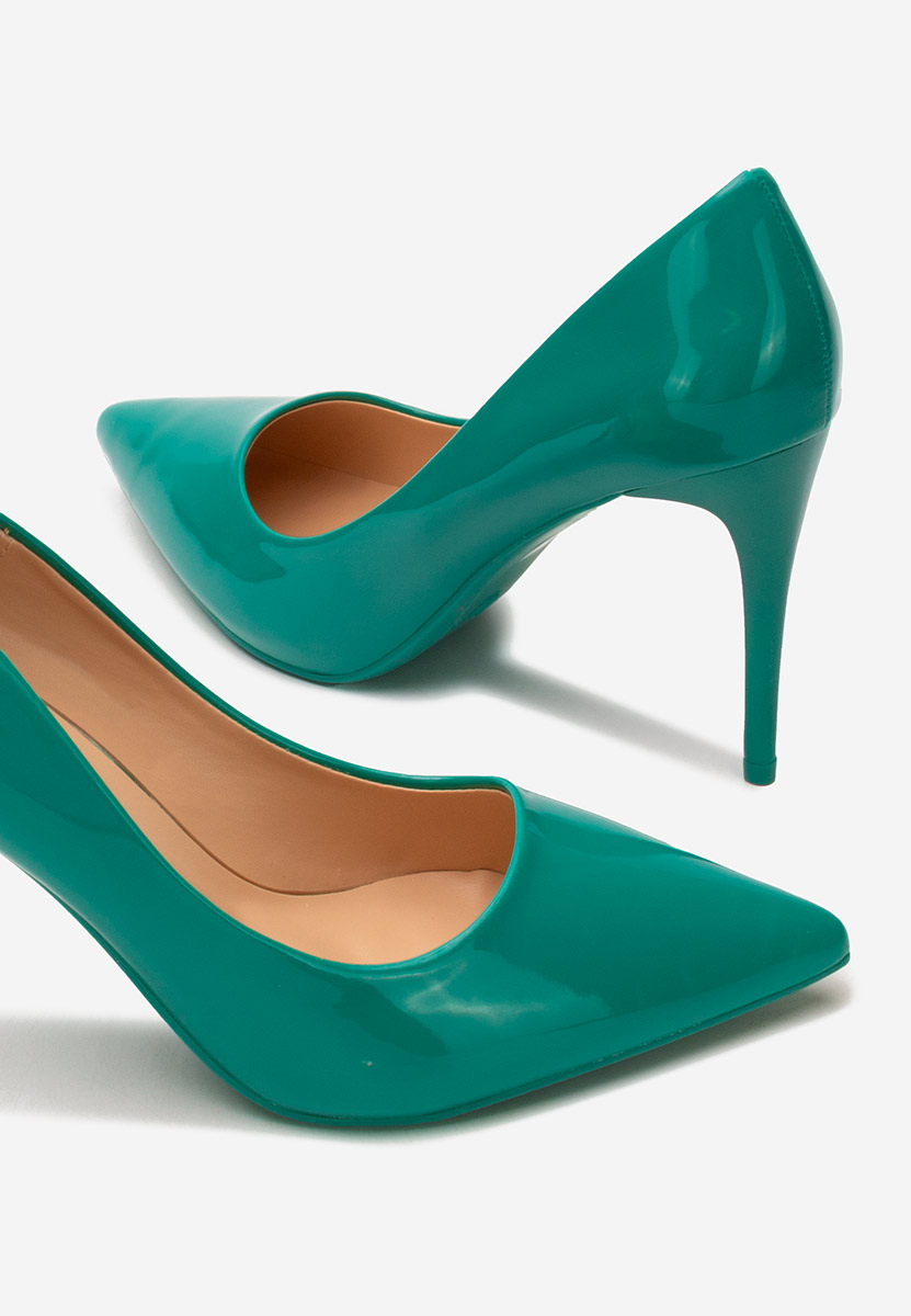 Pantofi stiletto Melany verzi