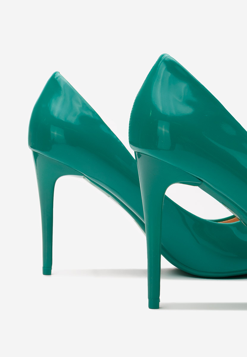 Pantofi stiletto Melany verzi