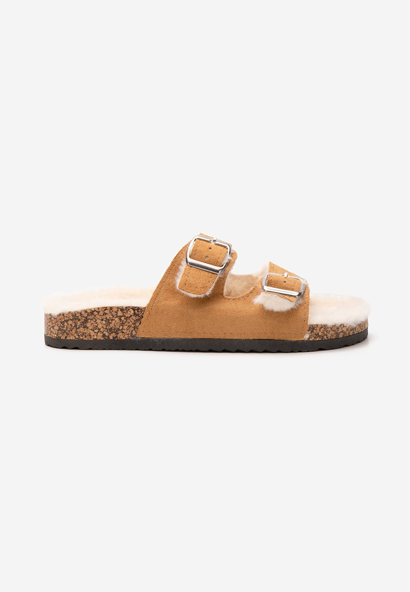 Papuci de casa dama Testa camel