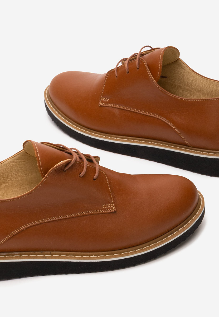 Pantofi derby piele Casilas camel