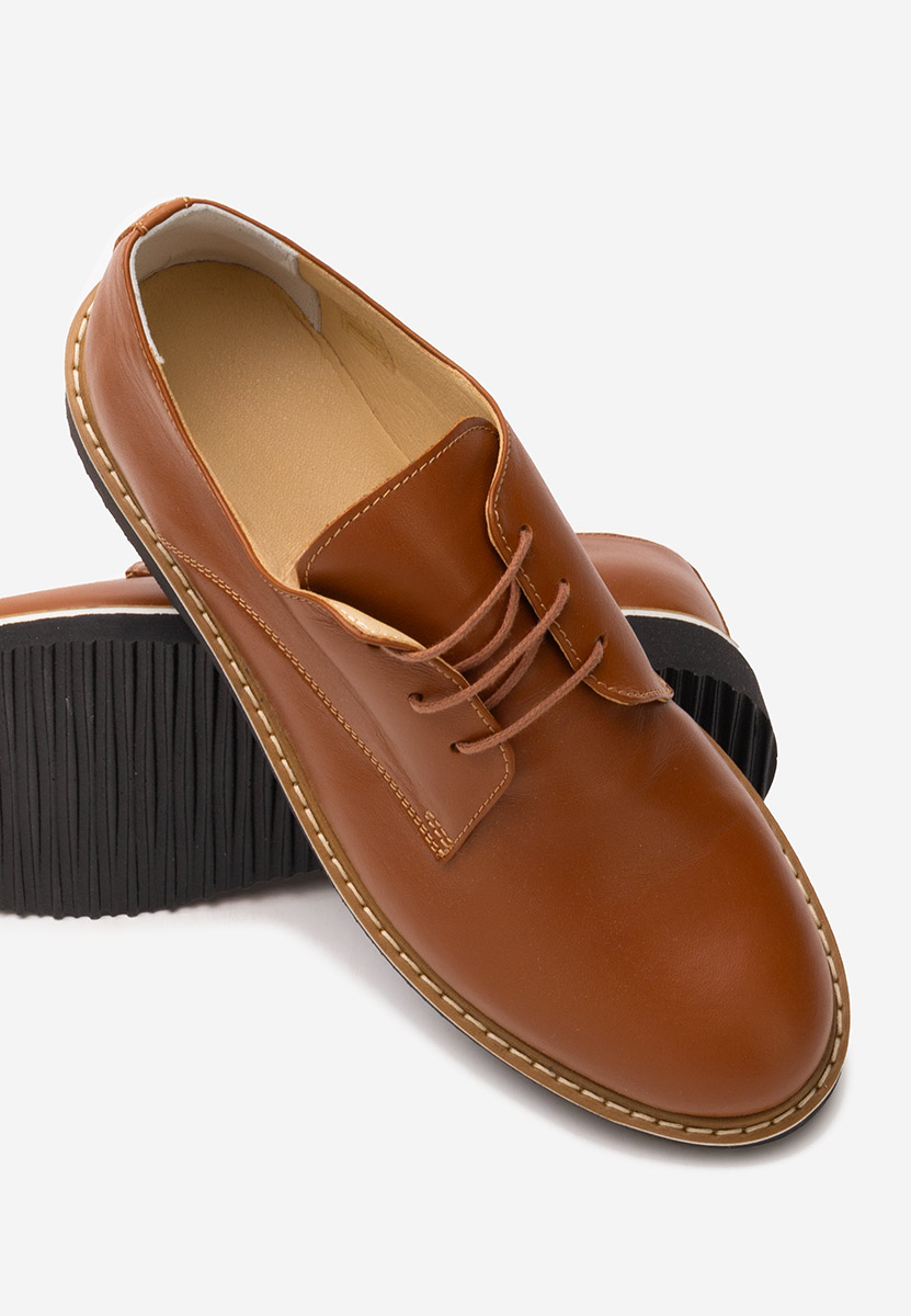 Pantofi derby piele Casilas camel