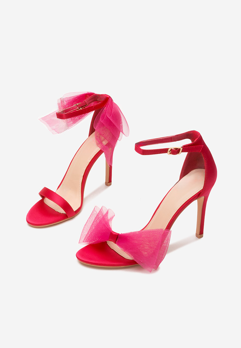 Sandale cu toc subtire  Feneta fucsia