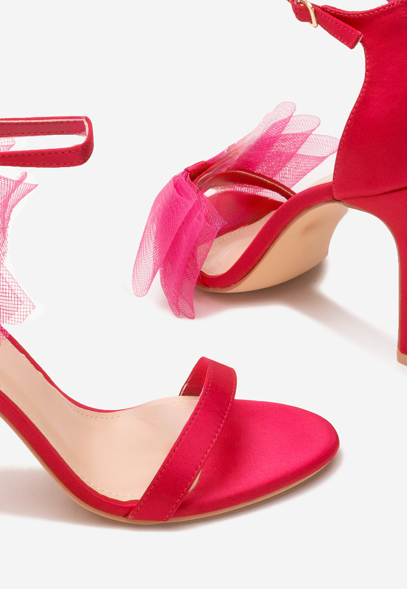 Sandale cu toc subtire  Feneta fucsia