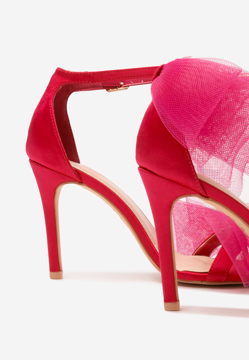 Sandale cu toc subtire  Feneta fucsia