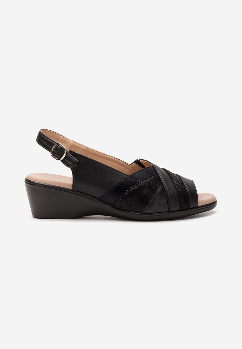 Sandale cu talpa ortopedica Nema negre