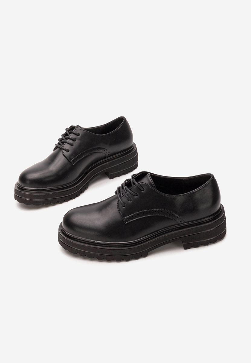 Pantofi oxford dama Danina negri