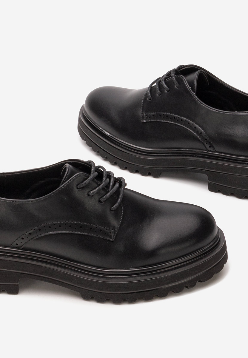 Pantofi oxford dama Danina negri