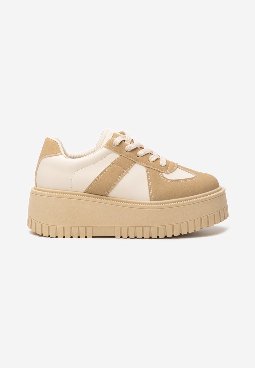 Sneakers cu platformă Michele camel