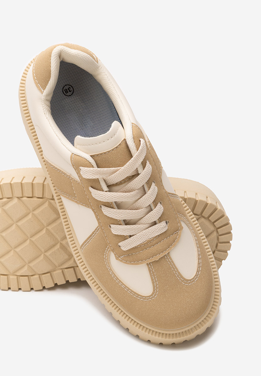 Sneakers cu platformă Michele camel