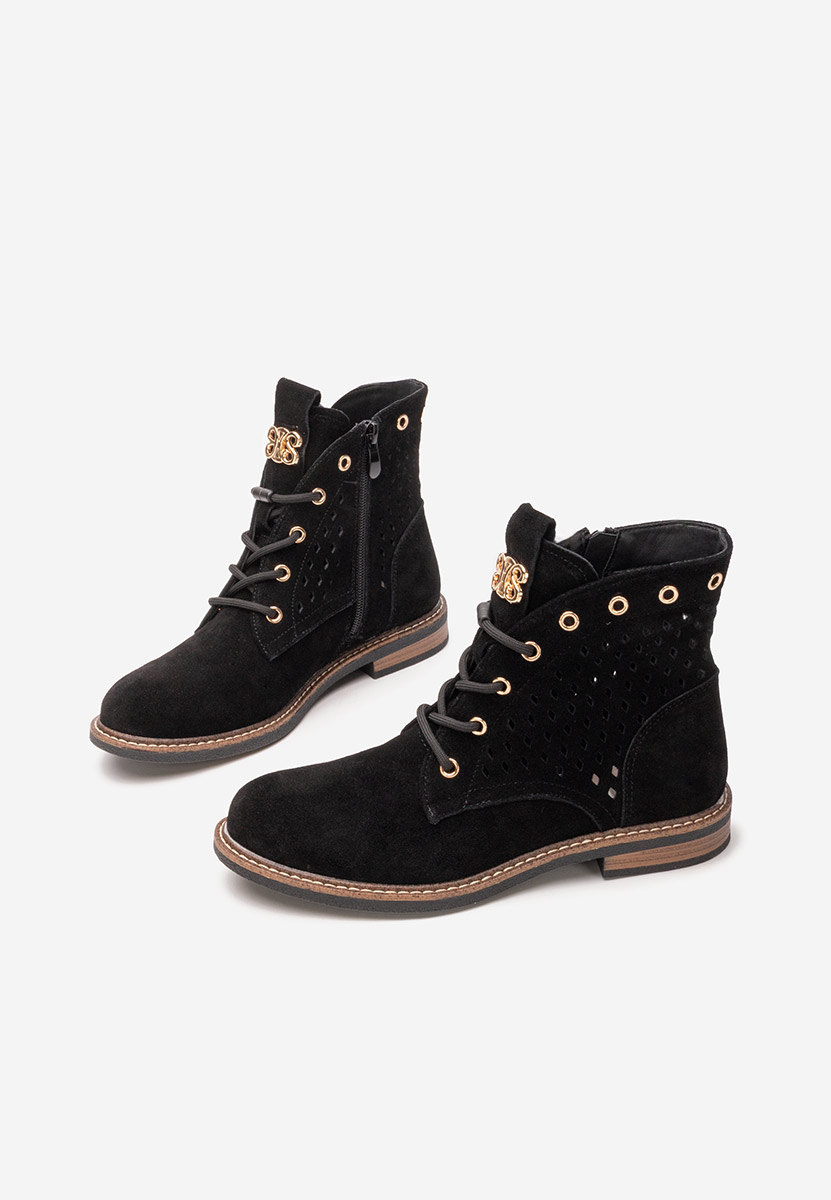 Ghete dama piele Farella negre
