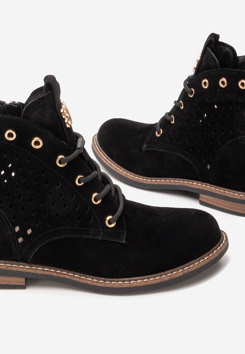 Ghete dama piele Farella negre