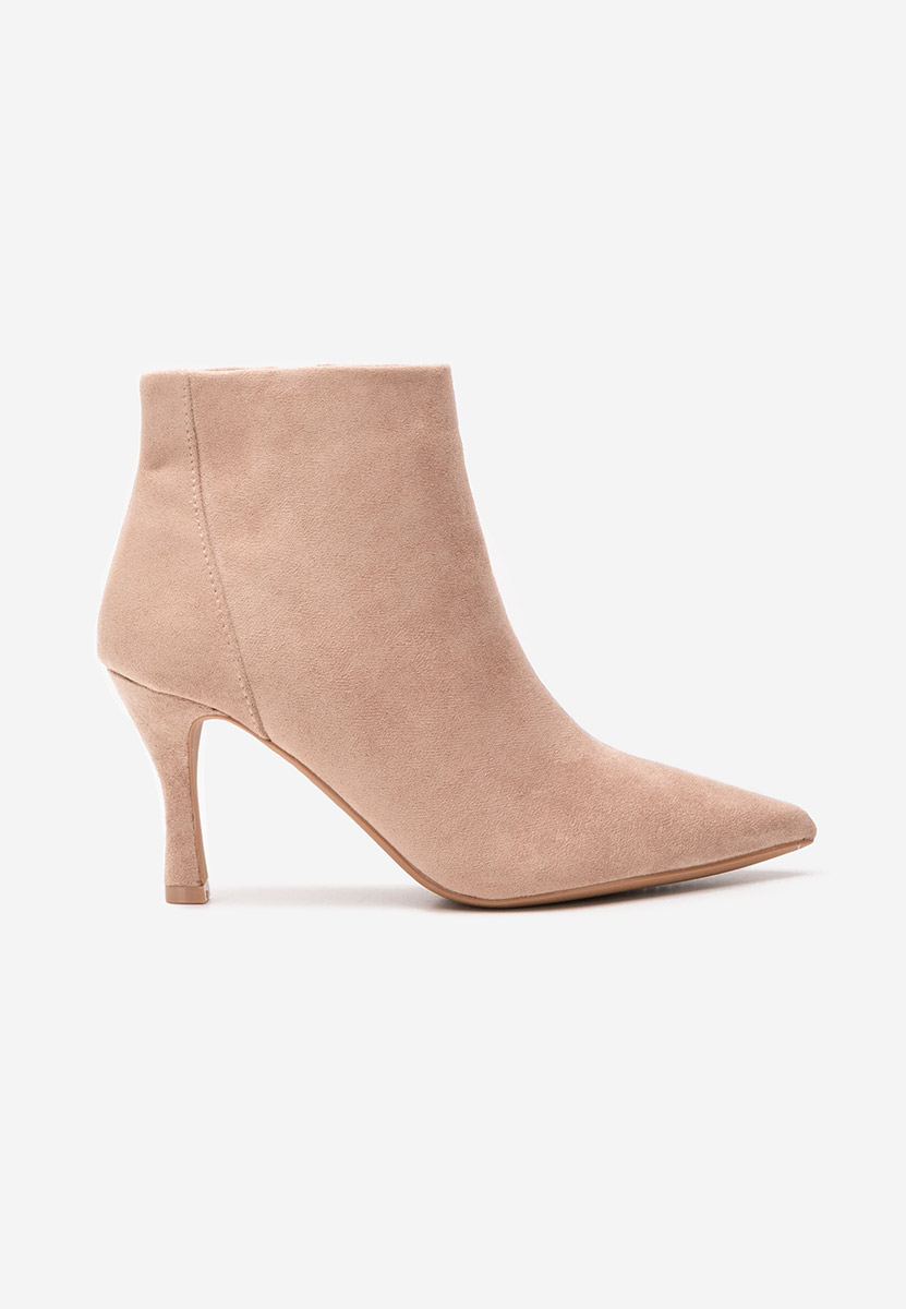 Botine cu toc subtire Jinna kaki