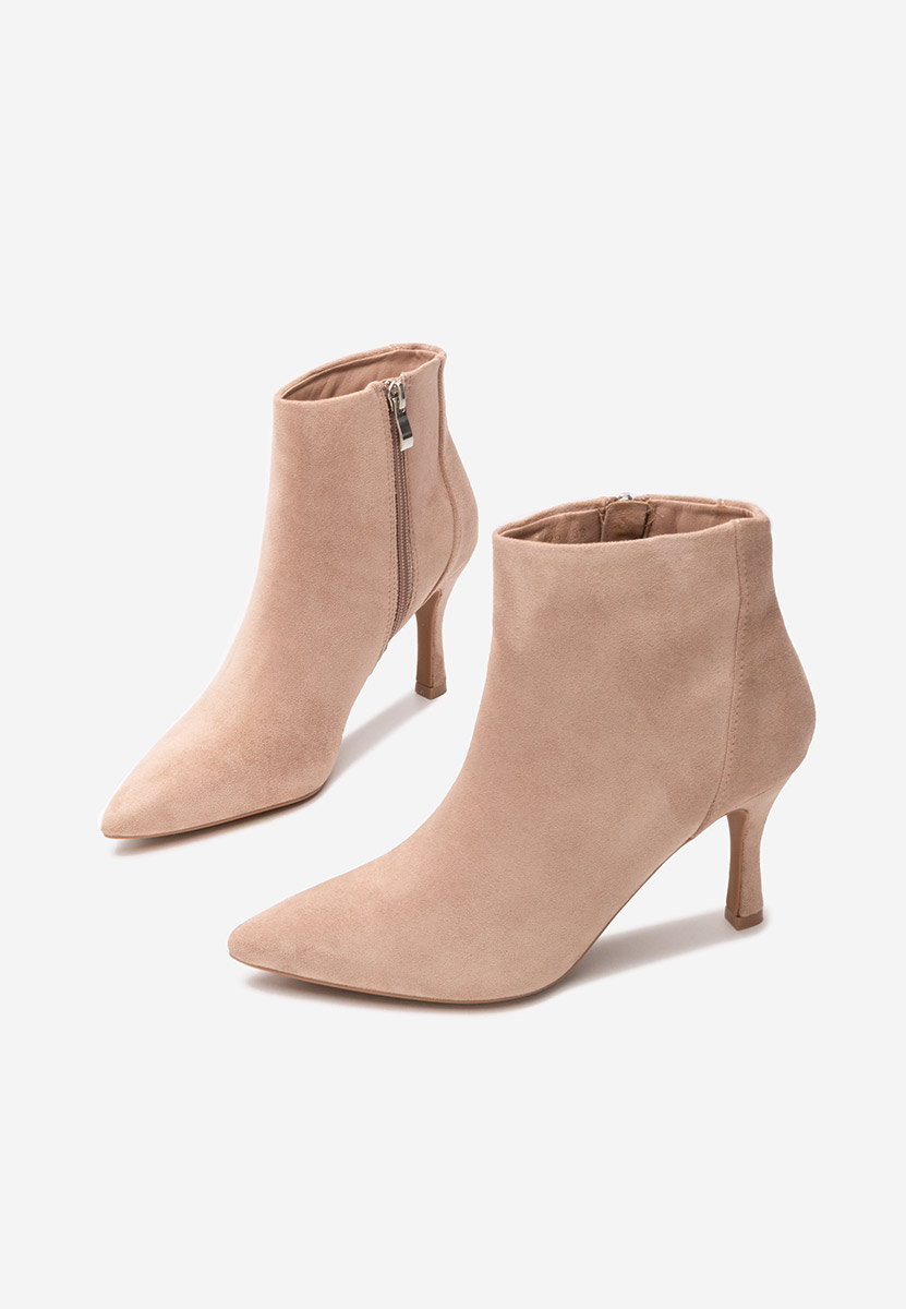 Botine cu toc subtire Jinna kaki