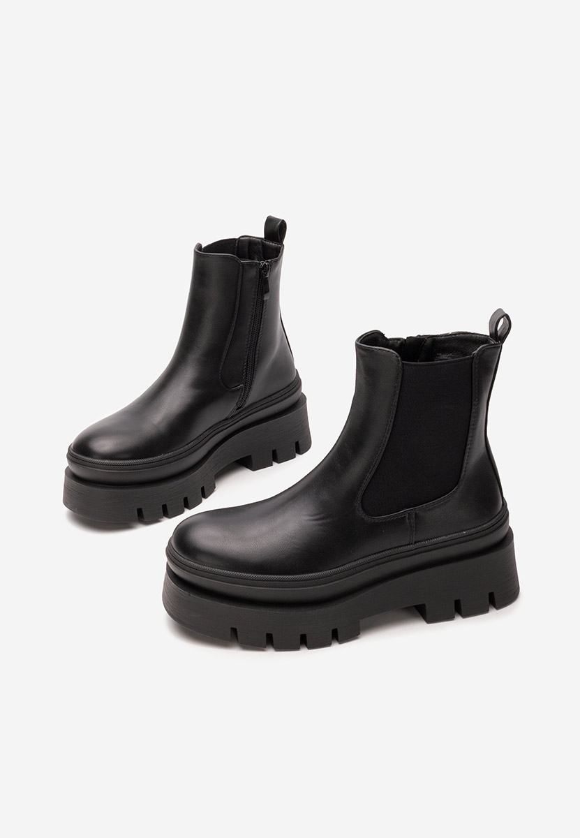 Ghete cu talpa groasa Mayte negre