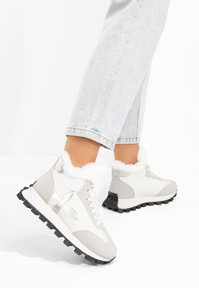 Sneakers dama imblaniti Ozia albi