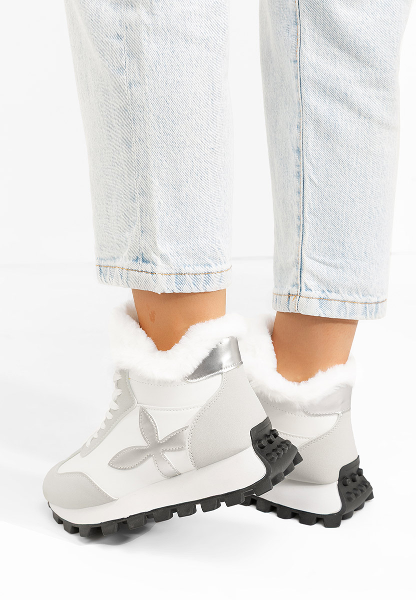 Sneakers dama imblaniti Ozia albi