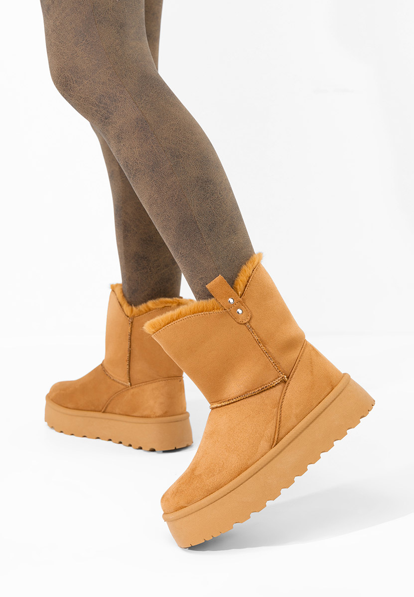 Cizme tip ugg cu platformă Reika camel