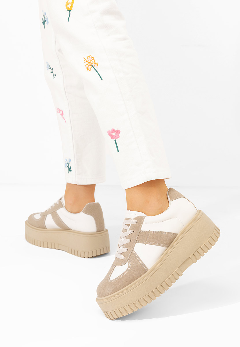 Sneakers cu platformă Michele kaki