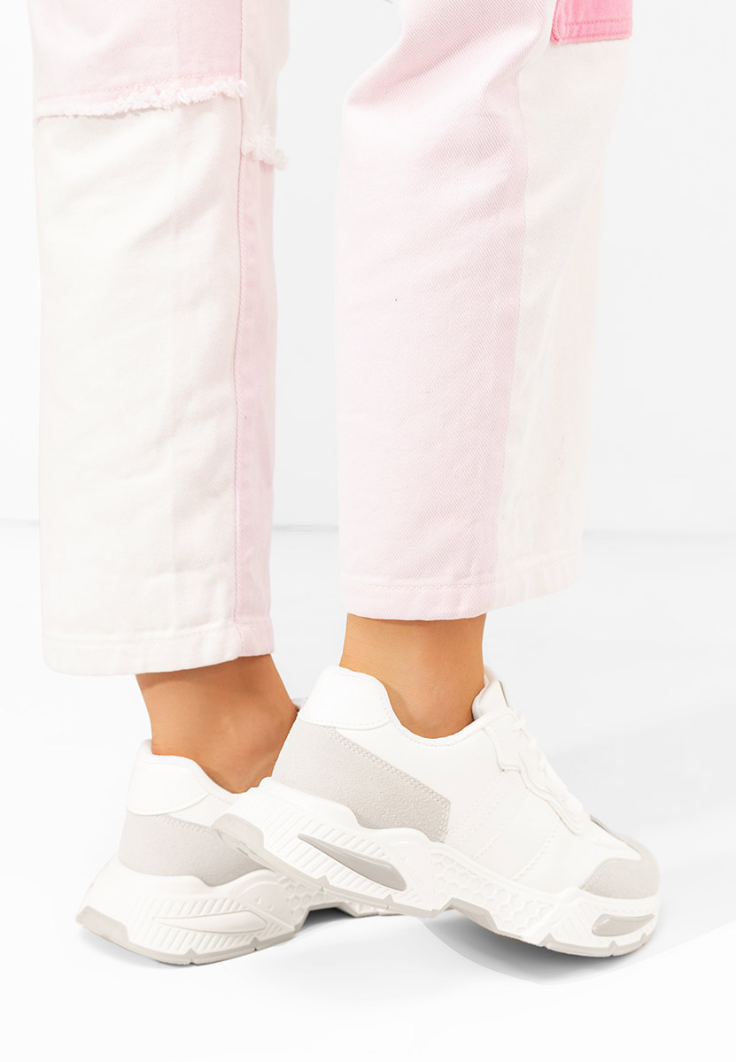 Sneakers dama Elna albi