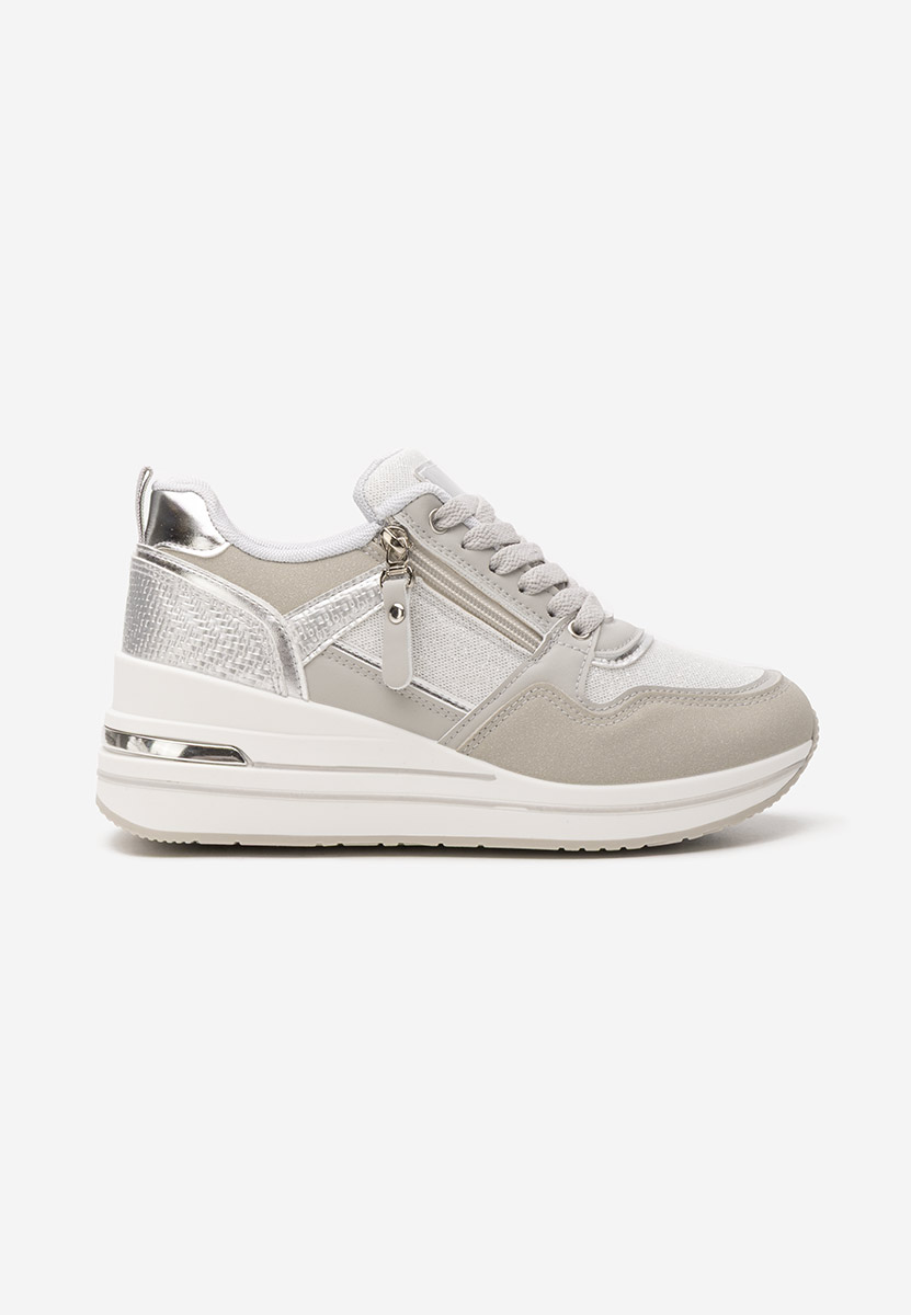 Sneakers cu platformă gri