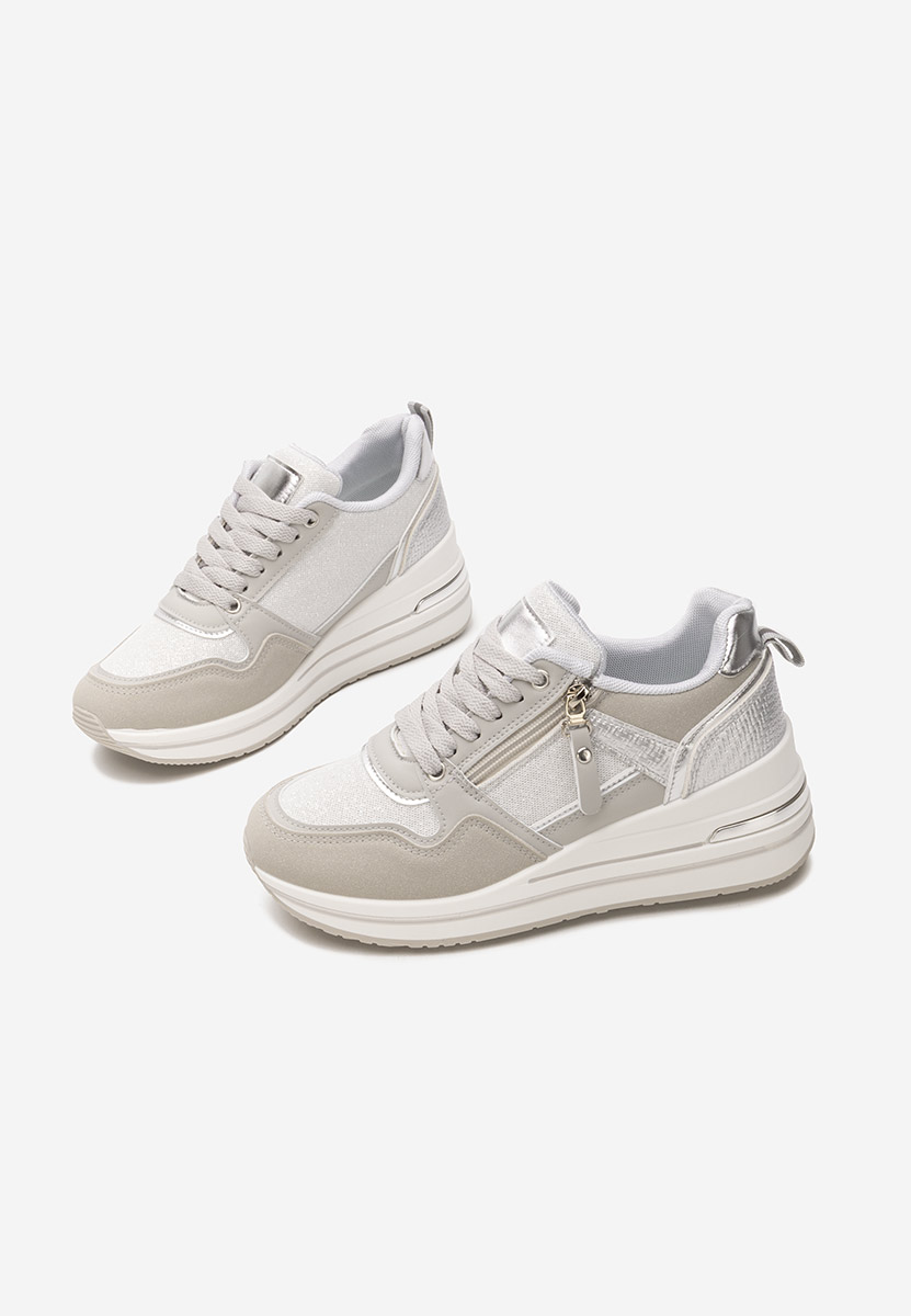 Sneakers cu platformă gri