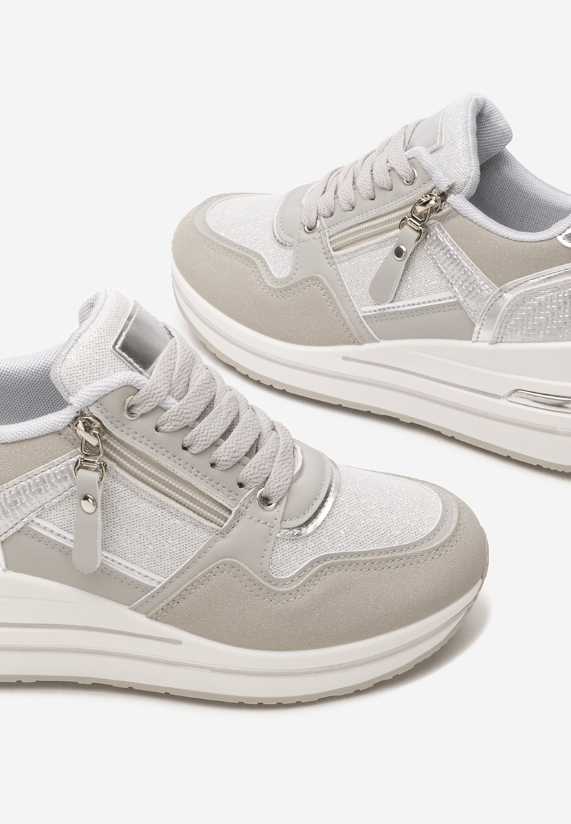 Sneakers cu platformă gri