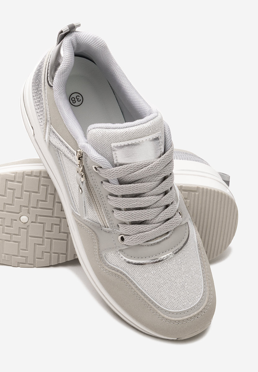 Sneakers cu platformă gri