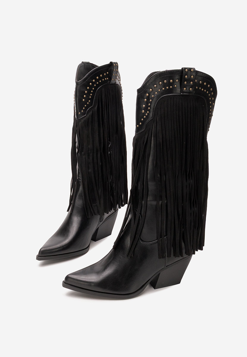 Cizme cowboy Cosira negre