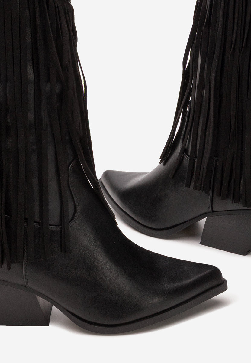 Cizme cowboy Cosira negre