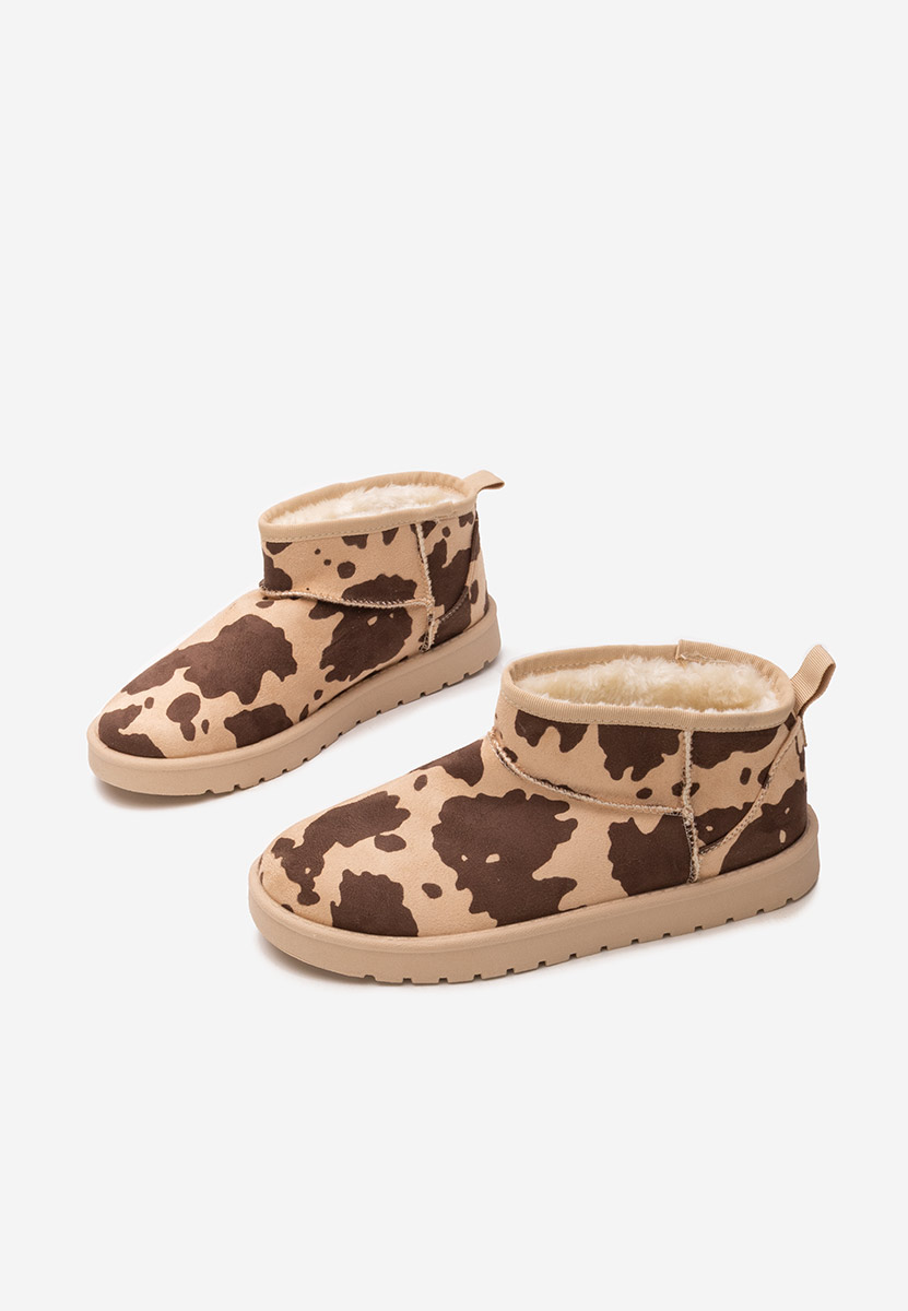 Cizme tip ugg Silora maro