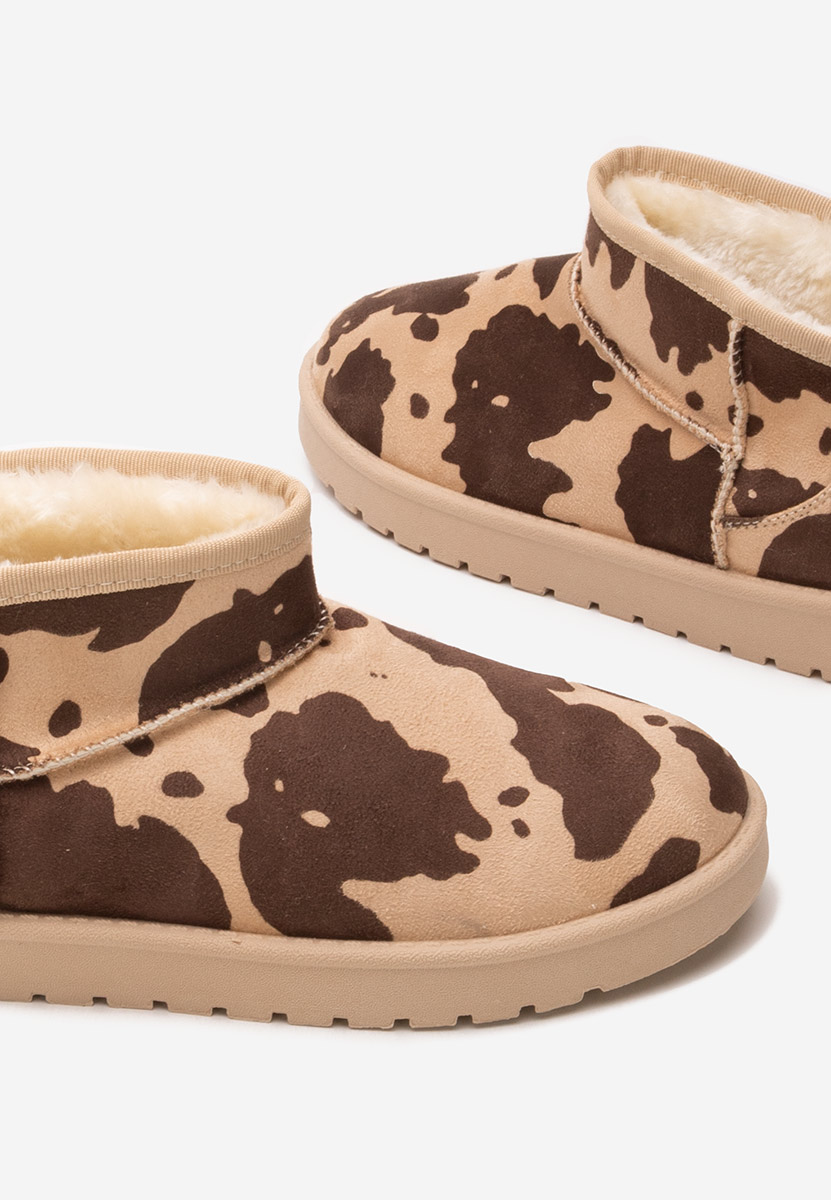 Cizme tip ugg Silora maro