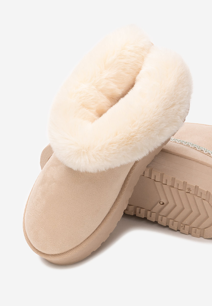Cizme tip ugg cu platformă Orelis bej