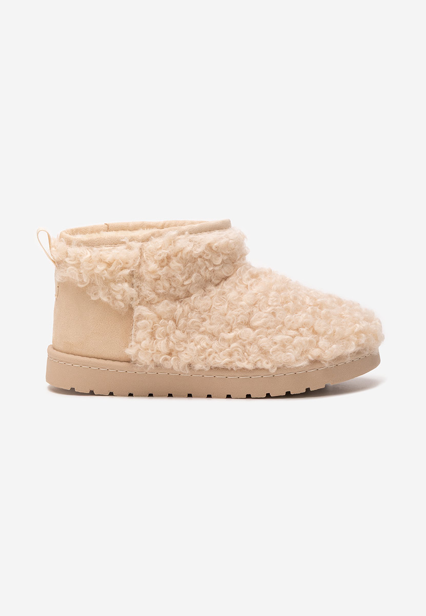 Cizme tip ugg Mivora bej