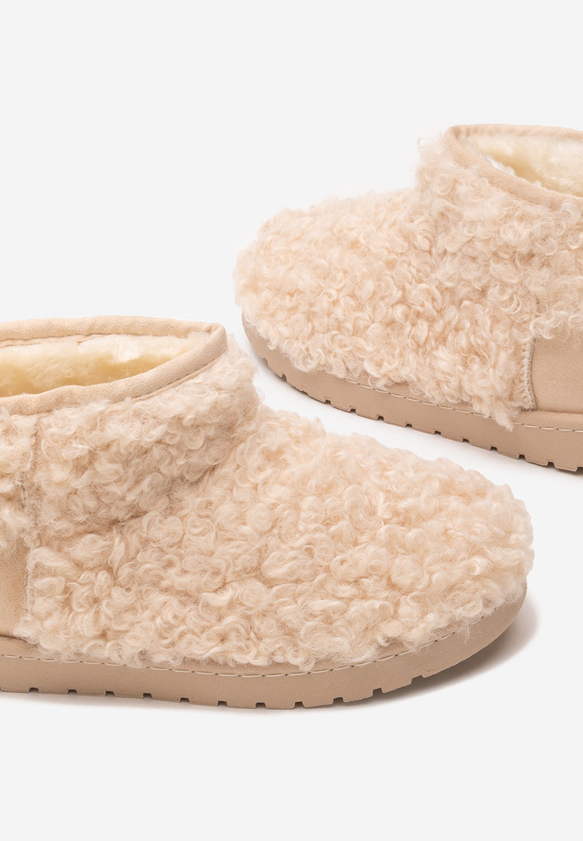 Cizme tip ugg Mivora bej