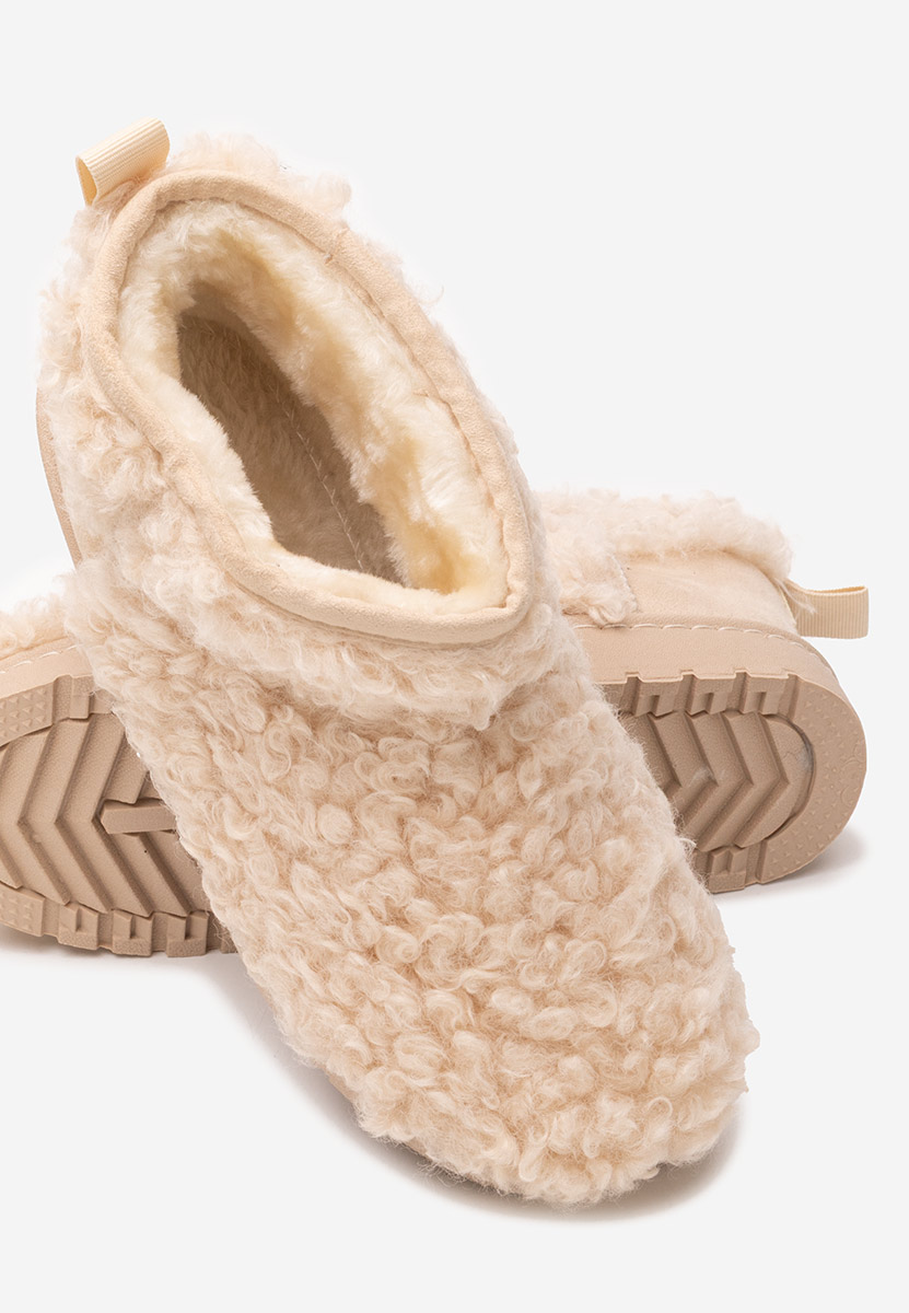 Cizme tip ugg Mivora bej