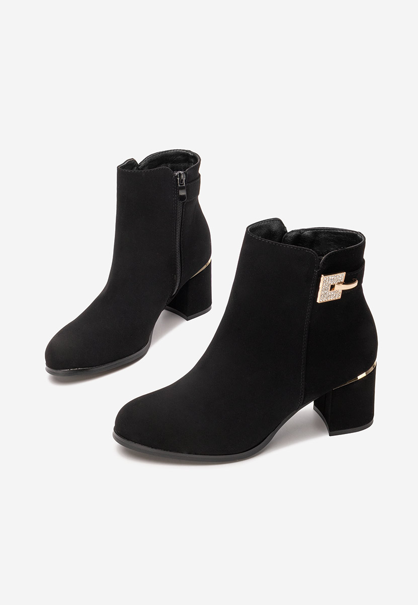 Botine cu toc Veliora negre Botine cu toc Veliora negre