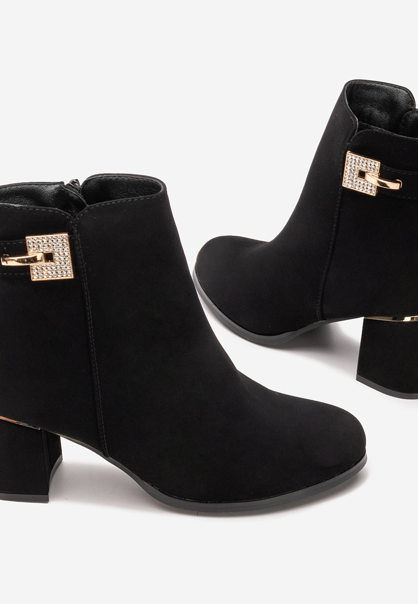 Botine cu toc Veliora negre Botine cu toc Veliora negre