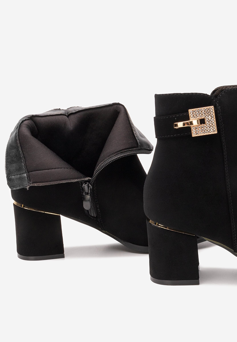 Botine cu toc Veliora negre Botine cu toc Veliora negre