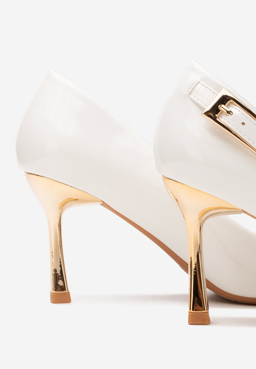 Pantofi stiletto Rosalee V3 albi