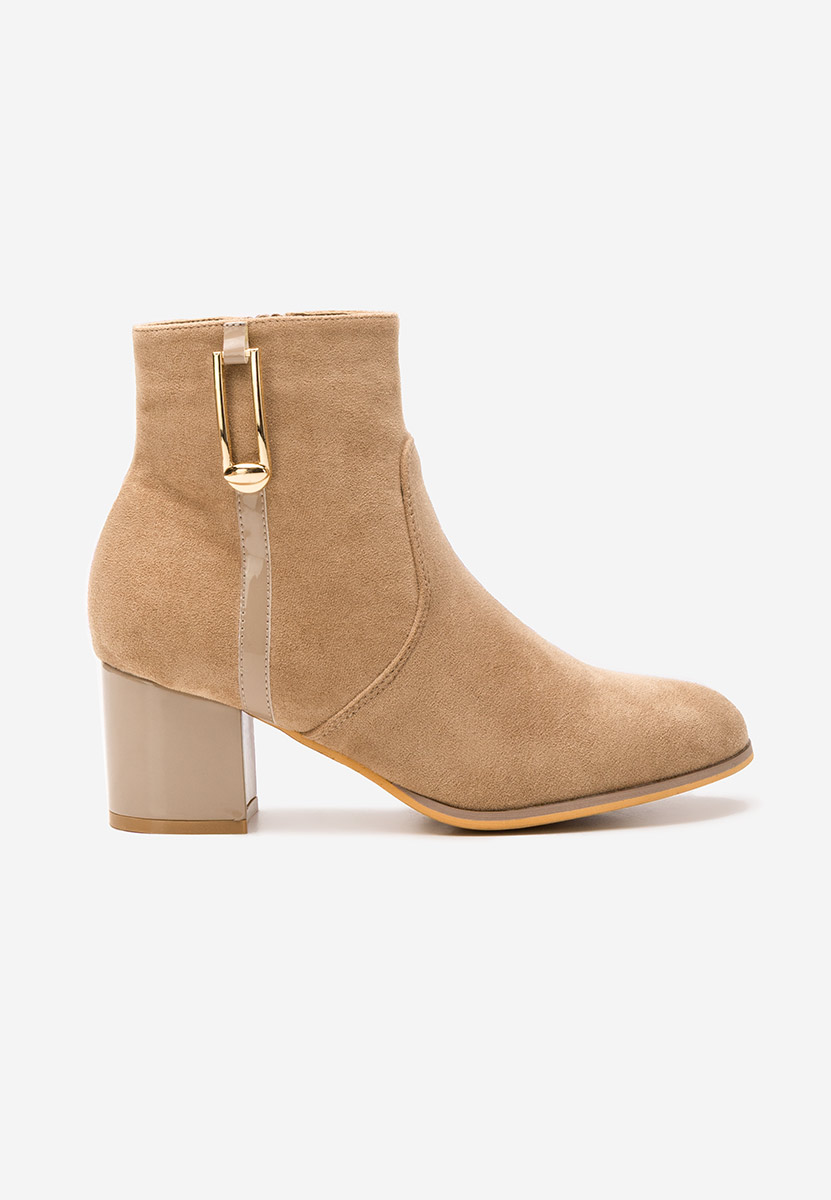 Botine cu toc gros Otalira kaki