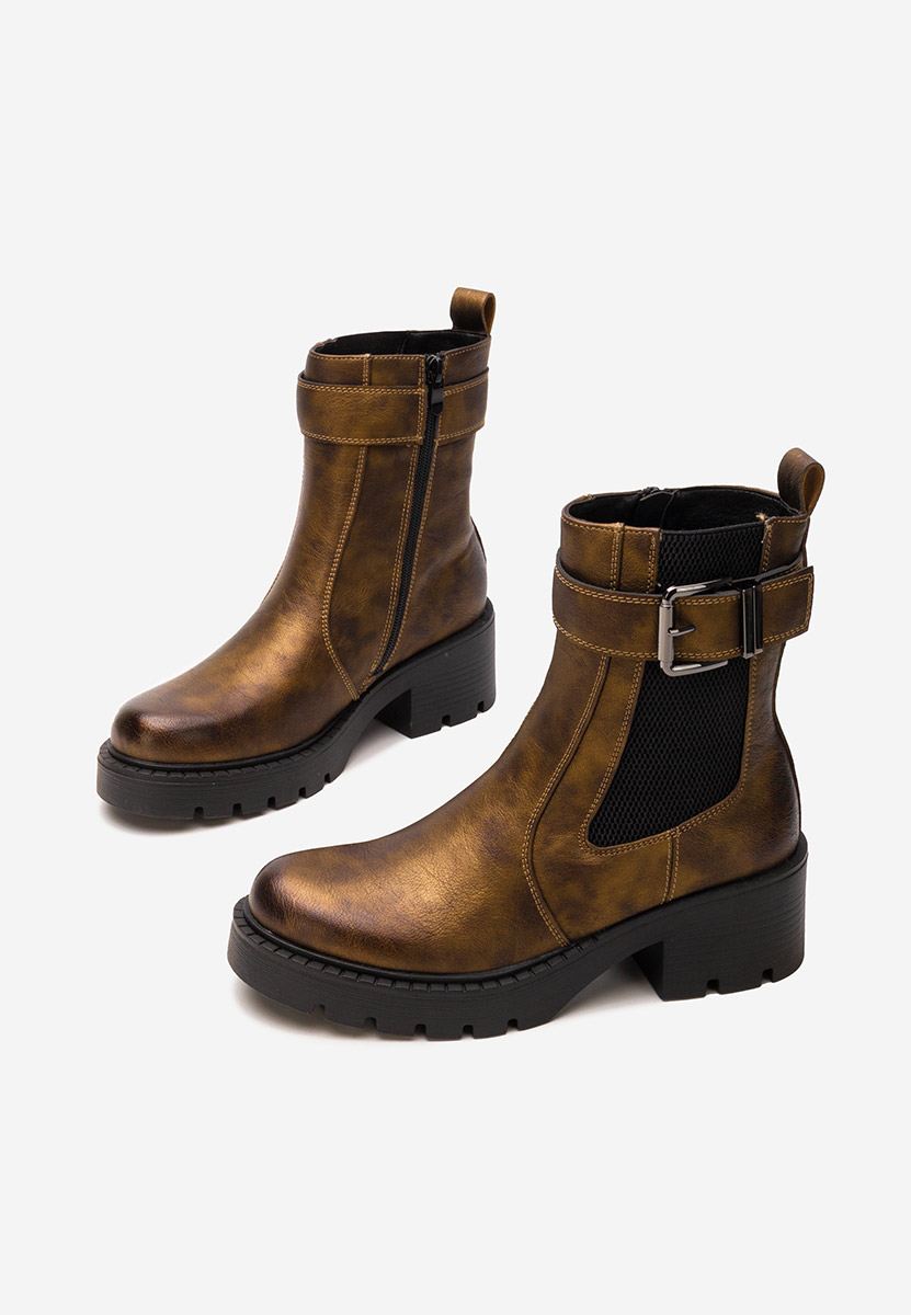 Ghete cu toc Corviana camel