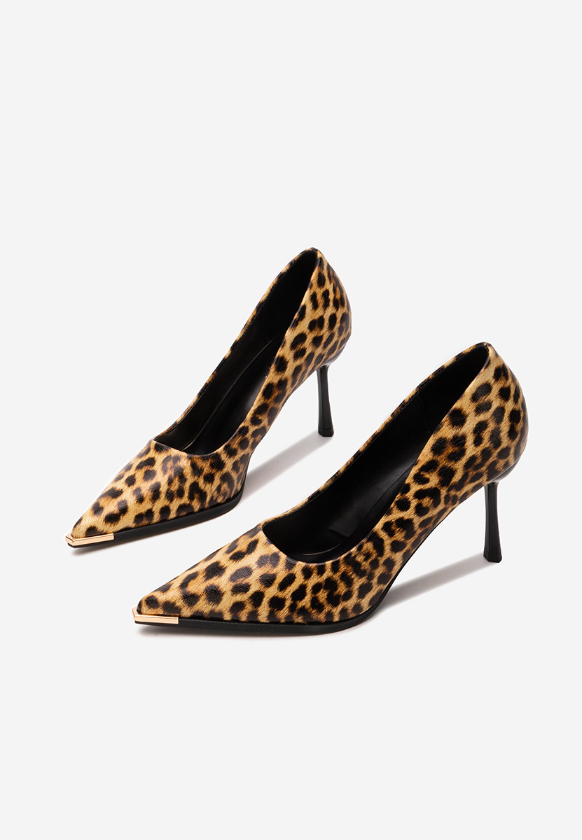 Pantofi stiletto Nideia leopard