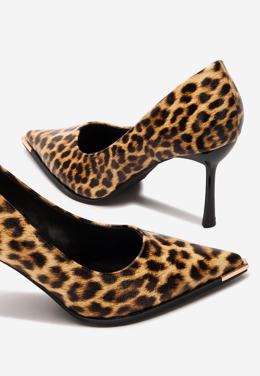 Pantofi stiletto Nideia leopard
