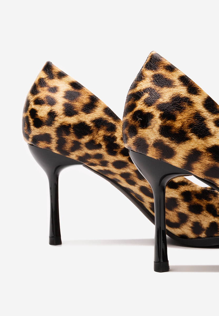 Pantofi stiletto Nideia leopard