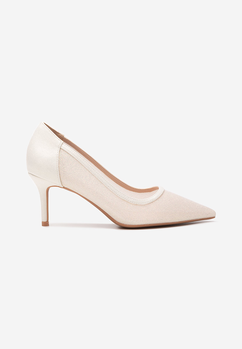 Pantofi stiletto Nidela albi