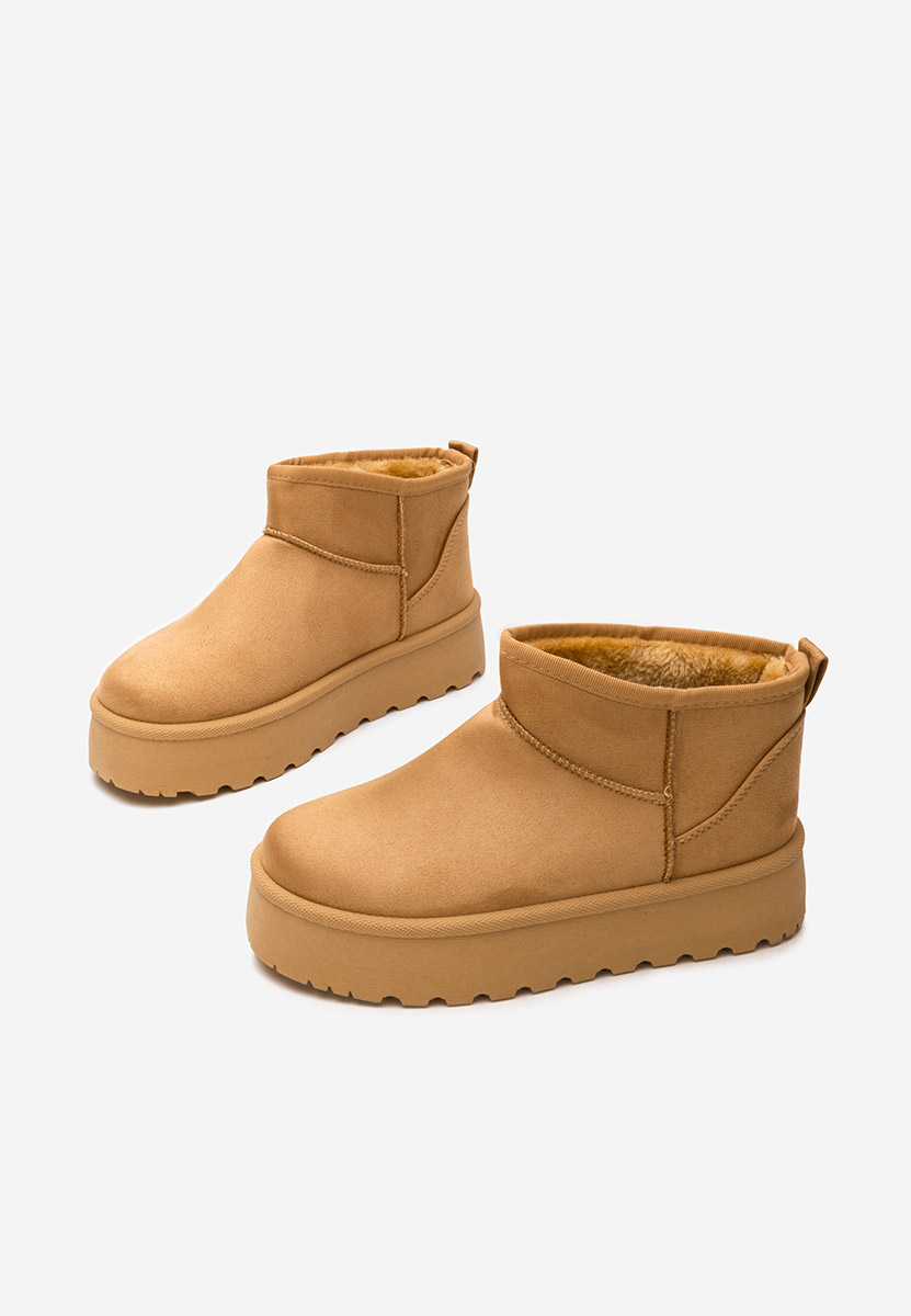 Cizme tip ugg cu platformă Zelira camel