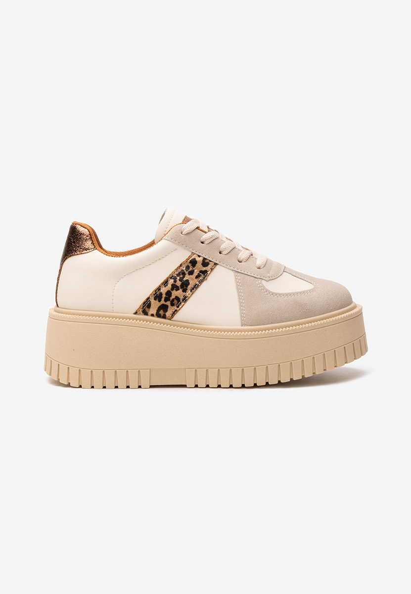 Sneakers cu platformă Michele leopard