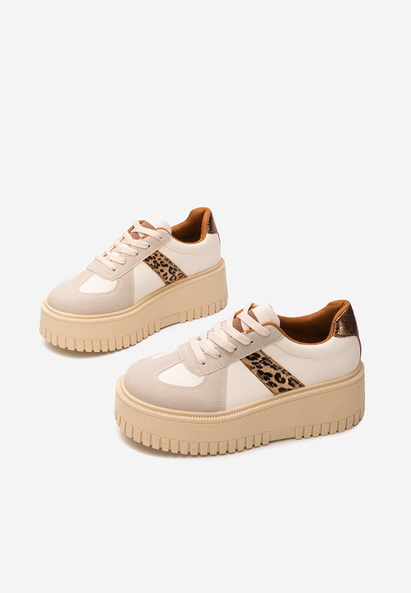 Sneakers cu platformă Michele leopard