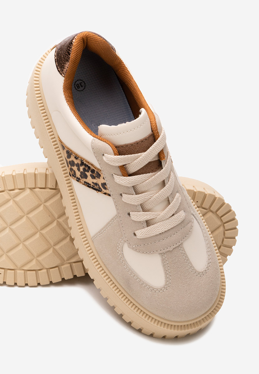 Sneakers cu platformă Michele leopard